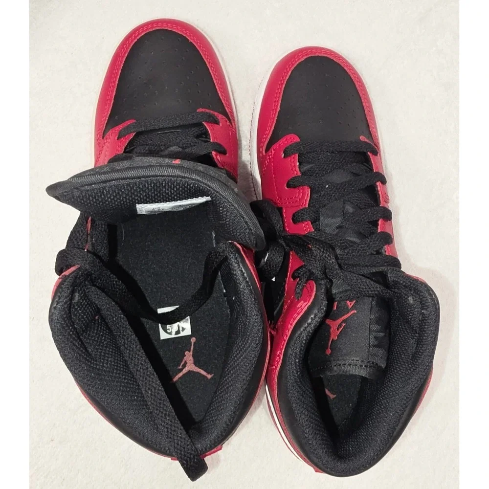 Nike Air Jordan 1 Mid GS – Black/Red/White – Size 5.5Y – Brand New